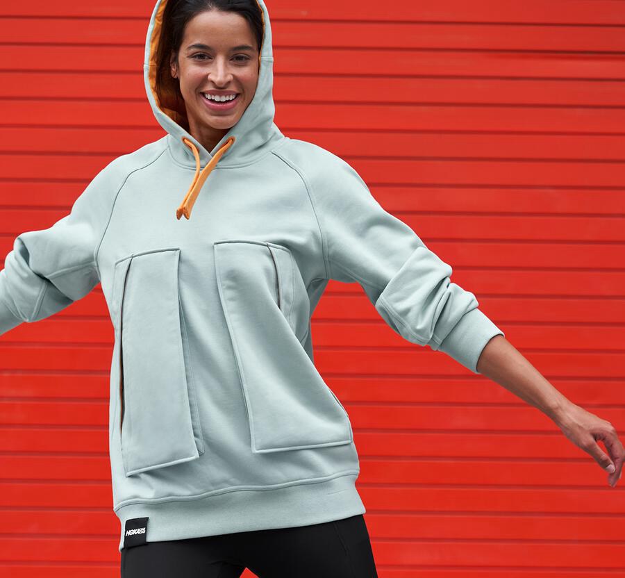 Hoka One One Hoodie Womens Blue - Bondi - 01938MCFR